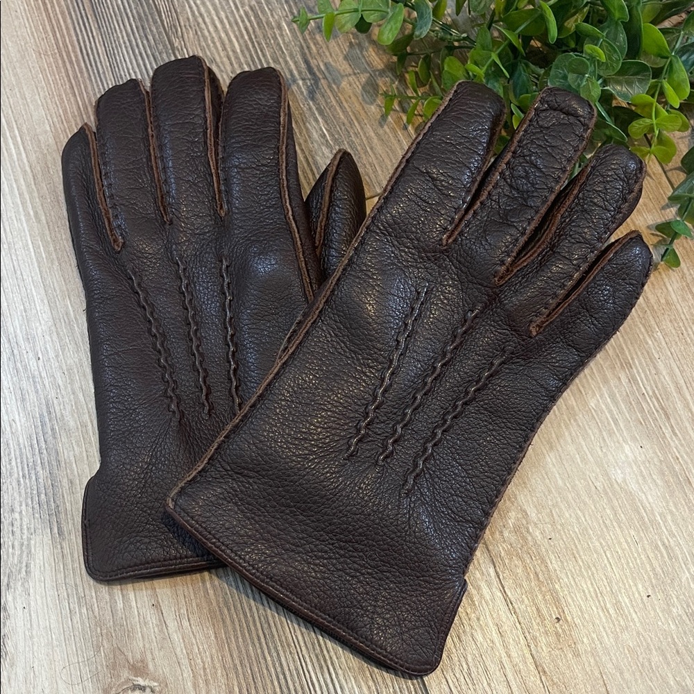 Portolano Rich Brown Leather Gloves